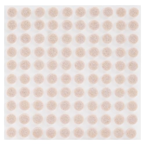 CO-Z 100pcs Felt Cabinet Door Bumpers, Small Pads for Cabinet Doors 0.4 in Diameter, Self Adhesive Thick Felt-Dots Bumper Pads for Furniture Drawers Walls Floors - size: 3/8" Round-100 Pack, Felt