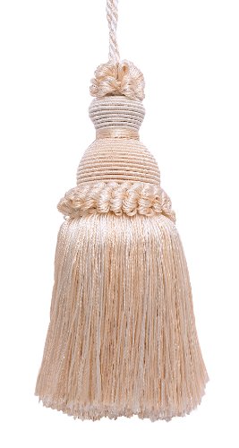 DÉCOPRO Decorative 5 inch Key Tassel Ivory Sand Imperial II Collection Style# IKTJ Color: Seashell - 5055 - color: Seashell, size: Sold Individually