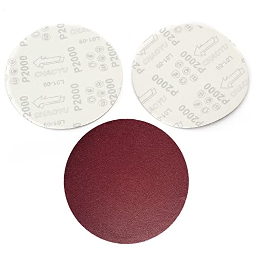 60-Pack 180mm 7" Sanding Discs 60 80 120 180 240 320 Assorted Grits Round Hook and Loop Flocking Sandpaper Orbital Sander Pads