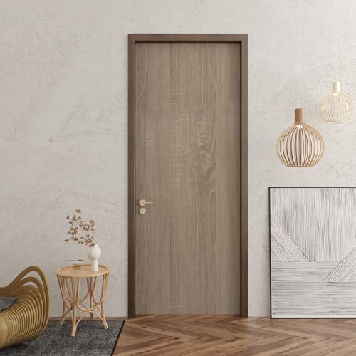 JSEVEM 48"×354" Light Brown Wood Grain Wallpaper Peel and Stick Wooden Contact Paper Waterproof Thick Vinyl Wrap Self-Adhesive Textured Stickers for Countertops Bedroom Kitchen - color: Beige Grey, size: 48" x 354"