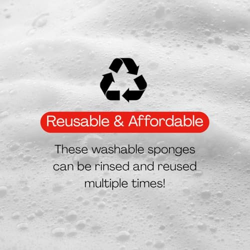 Colorantic | Reusable Chalk Paint Sponges | 4” Round Washable Sponge Tool for Furniture Paint & Chalk Projects | Smooth Application | Durable Multi-Purpose Applicator | Pack of 2 | Red