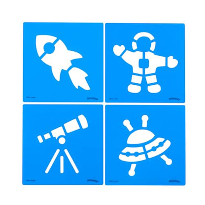 Colorations Space Stencil Set - Set of 12 - style: Outer Space 12PK