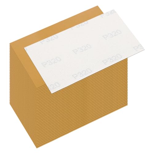 40 Pcs 320 Grit Sandpaper 2.75x5 Inch Sand Paper Alumina Abrasive - size: 2.75 x 5 Inch(320 Grit)