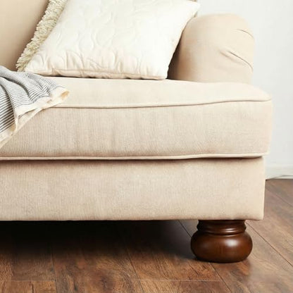4 Pack 3 Inch Solid Wood Furniture Leg Brown