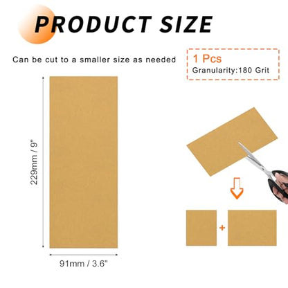 1 Pcs 180 Grit Sandpaper 3.6 x 9 Inch Sand Paper Alumina Gold - size: 3.6 x 9 Inch(180 Grit)