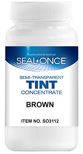 Seal-Once Semi-Transparent Color Tints - Brown Liquid Wood Treatment - Multi-Surface Concentrate in a Bottle - color: Brown