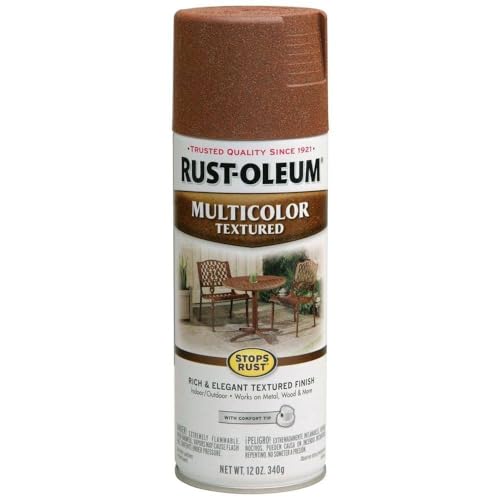 Rust-Oleum Stops Rust Multi-Color Textured Spray Paint, Rustic Umber - color: Rustic Umber, size: 12 Ounce (Pack of 1)