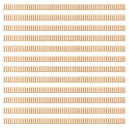 Nuanchu 12 Pcs Unfinished 3D Wood Trim Decor, Wavy, 20mm - size: 20mm, style: Wavy