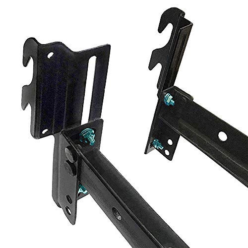 CAFORO #711 Bolt-On to Hook-On Conversion Bed Frame Brackets, Bed Rail Headboard Bracket, Bed Hook Adapter Kit (Set of 2)