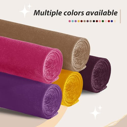 KKJIAF 2 Yard Taupe Stretch Velvet Fabric 60" Wide for DIY Crafts - color: Taupe, size: 2 Yard
