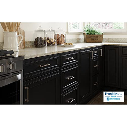 Franklin Brass Francisco (5-Pack) Cabinet Handles 4" Hole Center Pulls | Satin Nickel Hardware Kitchen Door, Drawers, Dressers, Furniture P29617Z-SNA-B - color: Satin Nickel Antimicrobial, size: 4" (102mm)