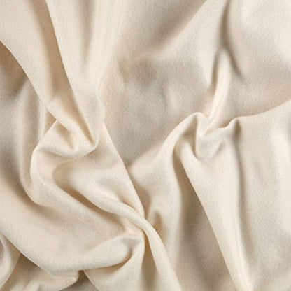 Polar Fleece Solid Ivory, Fabric by the Yard - color: Ivory