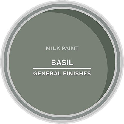 General Finishes Water Based Milk Paint, 1 Pint, Basil - color: Basil, size: 16 Fl Oz (Pack of 1)
