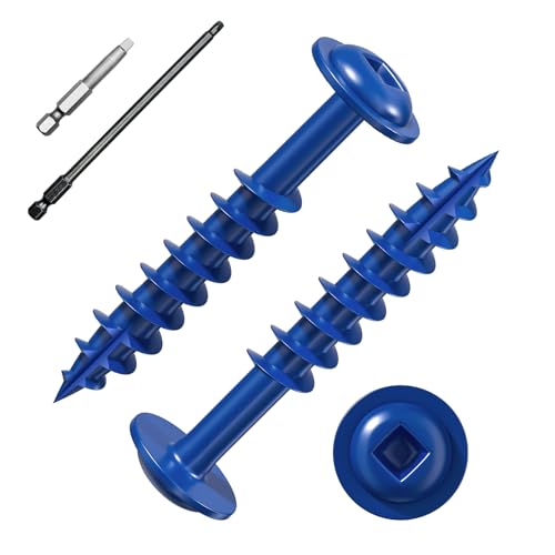 Wensilon Pocket Hole Screws, #8 x 1-1/4", Square Drive, Blue, 1lbs 135pcs - color: Blue, size: 8*1-1/4"