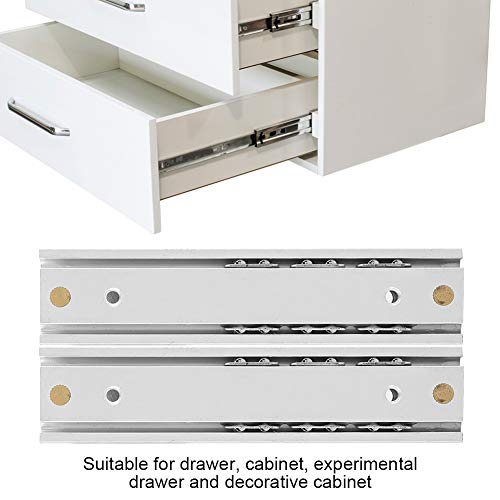 Mini Drawer Slides, Bottom Mount Drawer Slides, 2pcs/ Set Mini Aluminum Alloy Durable Smooth Slideway for Drawer Cabinet(Length 70mm)