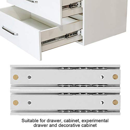 Mini Drawer Slides, Bottom Mount Drawer Slides, 2pcs/ Set Mini Aluminum Alloy Durable Smooth Slideway for Drawer Cabinet(Length 70mm)