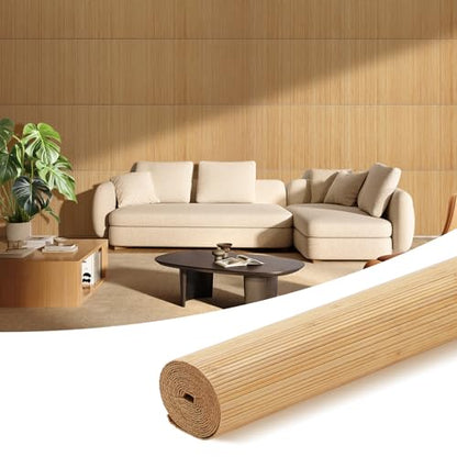 OUZUGIE 1 Pack 96x24 Inch Natural Bamboo Wall Panel - color: Twinned Carbides, size: 24" x 96"