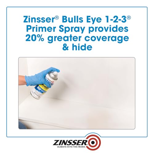 Zinsser 02008 Bulls Eye 1-2-3 All Surface Spray Primer, 13 oz, White - color: White, size: 13 oz. Spray (Pack of 1)