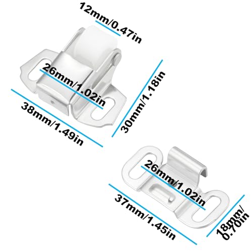 5pcs Single Roller Catch with Screws for Overlay Cabinet Door