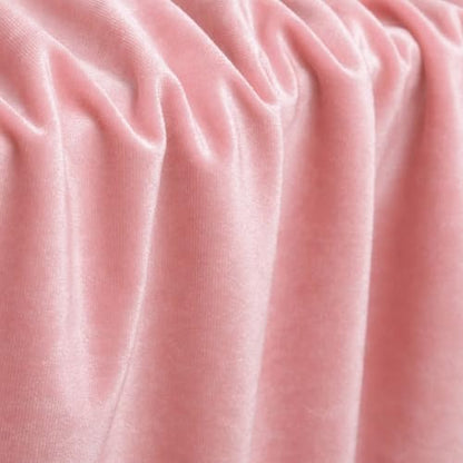 59”W Stretch Velvet Fabric, 2/3 Yard Soft Stretchy Fabric for Sewing Clothes, Apparel, Costume, Crafts - 90% Polyester 10% Spandex(2/3Yard, Pink) - color: Pink, size: 2/3 Yard