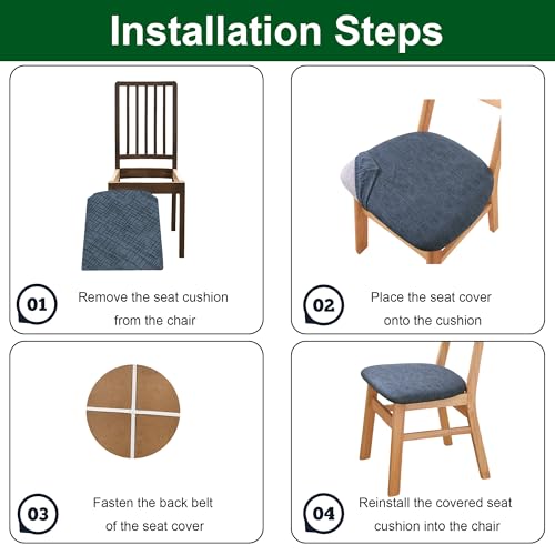 CRFATOP Waterproof Dining Chair Seat Covers Set of 2 Cushion Covers,L,01 - color: 01, size: 2 PCS- Large