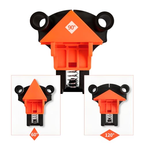 4 Pcs Corner Clamps, 60/90/120 Degree Angle Clamps for Woodworking