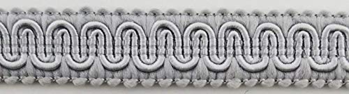 1/2" Scroll Braid Gimp with Backing - 10 Continuous Yards - Gray - color: Gray