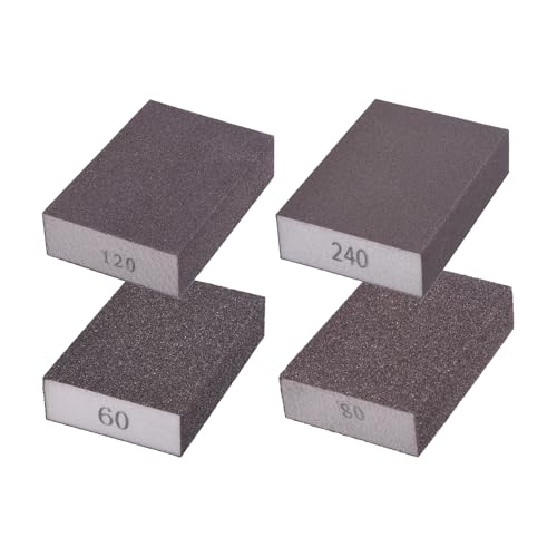 8Pcs 60/80/120/240Grit Sanding Sponges, Wet Dry Sanding Blocks - size: 60/80/120/240Grit
