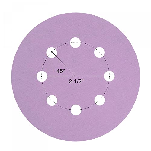 uxcell 15Pcs 5-Inch Purple Sanding Discs 5000 Grits 8 Hole Hook and Loop Professional Aluminum Oxide Sand Paper Wet Dry Polish for Wood Metal Paint Finish - style: 5000 Grit