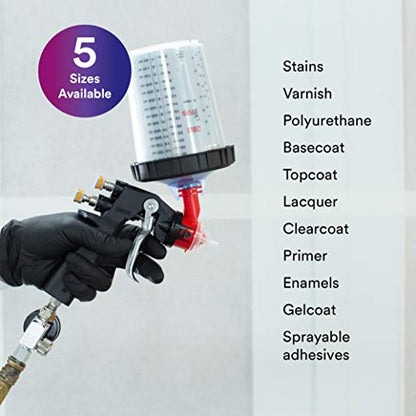 3M PPS (Original Series) Paint Spray Gun Cup Lids and Liners Kit, 16112