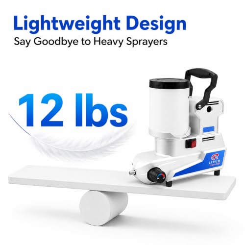Airless Paint Sprayer, 2.5 L/Min High Flow, 0.5 Gallon Tank, 3 Adjustable Speeds, Durable Construction, 16 ft Hose, Includes 25-Piece Accessory Kit
