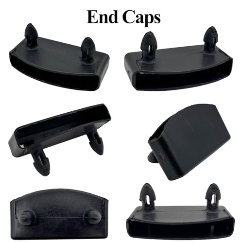 20pcs 54x9mm Black Replacement Bed Slat Plastic End Caps Holders for Holding Securing Wooden Slats Bed Base,Width 54mm x Height 9 mm (Inside Dimension) - size: End Caps 20 pcs
