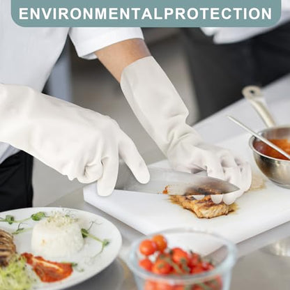 2 Pairs, 15 Inches, Nitrile Cleaning Gloves, Kitchen Dishwashing Gloves, Reusable, Durable, Water-Resistant, And Hypoallergenic (Small) - size: Small