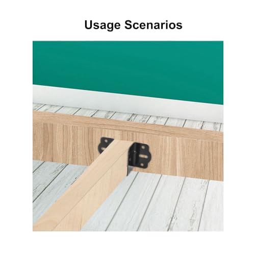 TopHomer 4 Pcs Heavy Duty Bed Rail Fittings Cold Rolled Steel U-Shape Bed Supporters Hardware Thickening Bed Frame Bracket for Headboards, Footboards, Bed Frames(35mm/1.38in) - size: 35mm/1.38in