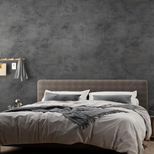 JSEVEM 24"×354" Dark Grey Concrete Contact Paper Self Adhesive Gray Faux Cement Wallpaper Peel and Stick Waterproof Industrial Matte Textured Vinyl Wrap for Office Bedroom Living Walls - color: Blue Grey, size: 24" x 354"