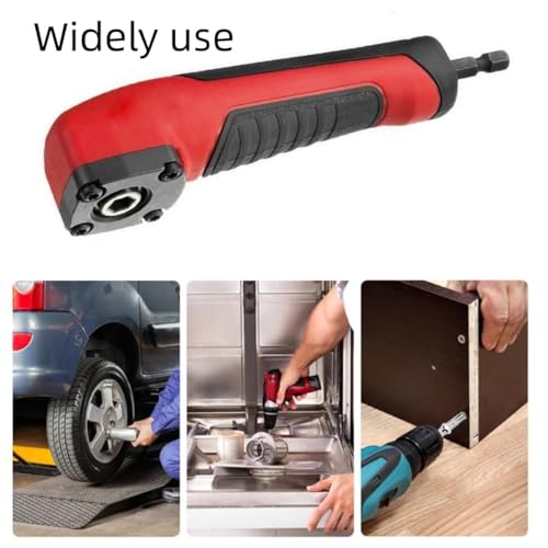 Wokyo Mini Right Angle Power Screwdriver Right Angle Bit Socket Adapter 1/4In 90 Degree Rotatable Screwdriver Kit Wrench, Practical Small Furniture, Ideal for Use in Tight Spaces or Repairs