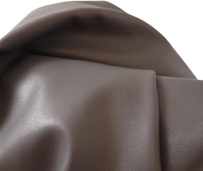 NAT Leathers Gray Smooth Vegan Faux Leather Fabric Sheet Synthetic Pleather 0.9 mm 1/2 Yard 18-20 inch Wide x 54 inch Length Soft Smooth Upholstery Half Yard (18" x 54") (Grey) - color: Grey