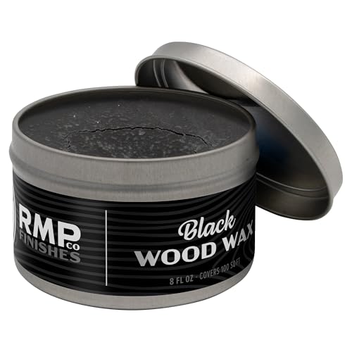 RMP Finishes Wax for Wood Finishing, Unfinished Furniture, Cutting Boards, Butcher Blocks, Food Grade, Vegan, Black, 8 oz. - color: Black, size: 8 Fl Oz
