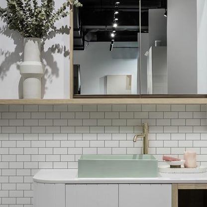 STICKGOO Peel and Stick Backsplash on Subway Tile, Polished White - color: White