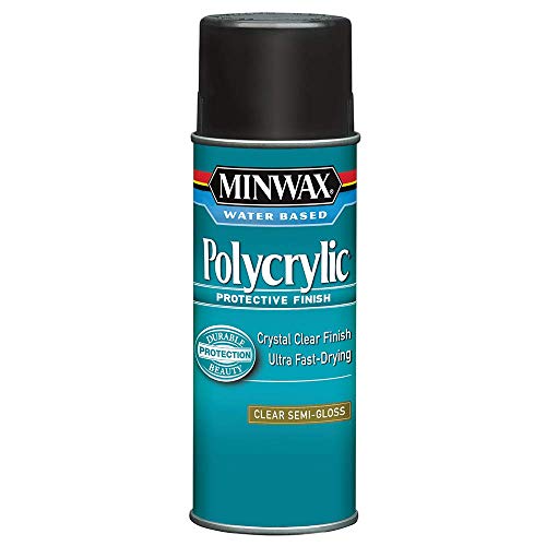Pack of 2 Minwax Water-Based Polycrylic Spray, 11.5 Ounce Aerosol, Semi-Gloss