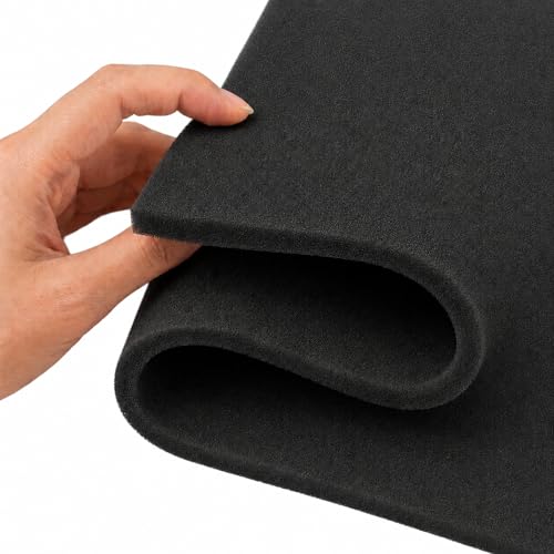 Frienda 1 Pack 118" x 60" x 0.2" Upholstery High Density Craft Foam, Black - color: Black, size: 118" X 60" X 0.2"