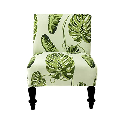 Eco-Ancheng Armless Chair Slipcover Removable Armless Accent Chairs Covers Washable Armless Slipper Chair Slipcover Printed Armless Chair Furniture Protector Covers for Living Dining Room Hotel - color: A16