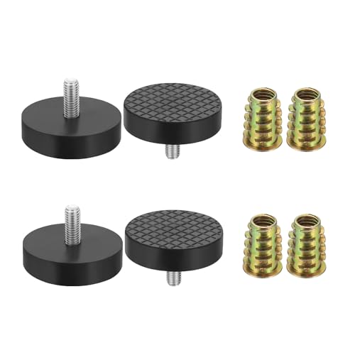 uxcell 4Pcs M8 x 19mm Thread Adjustable Furniture Levelers, 50x32mm Furniture Leveling Feet Screws in Threaded Glide Leveling Floor Protector for Table Chair Cabinet Legs - size: M8 x 19mm Thread, 50x32mm