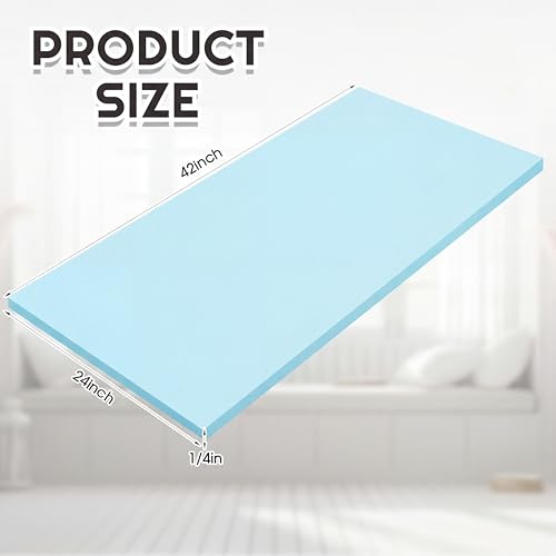 Amylove 1 Pack Upholstery Foam Sheet, 1/4" X 24" X 42",Blue - color: Blue, size: 1/4" X 24" X 42"