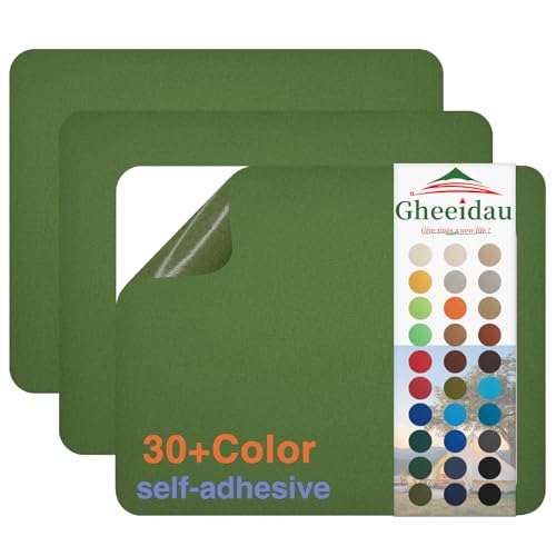 Gheeidau Canvas Repair Patch 9×11 Inch 3Pcs Waterproof Self-Adhesive Fabric Repair Patch for Tents,Boat Cover,Pop Up Canopy,Patio,Bags,Car Seats,Sofas,Furniture Cover(Army Green) - color: Army Green