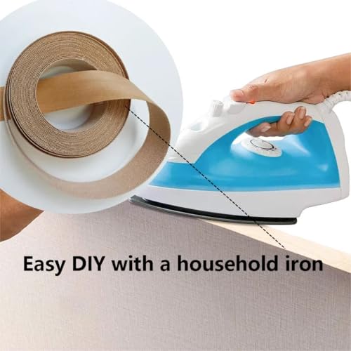 Cherry Wood Veneer Edge Banding Tape,1-1/2 inch ×26ft Iron On Wood Strip,Preglued Hot Melt Adhesive Edgebanding Roll,Flexible Plywood Edging Trim for Furniture Cabinet Laminate - size: 1-1/2" x50'