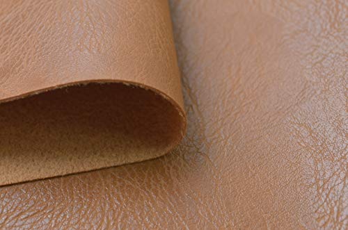 Wento Thick Faux Leather Fabric Soft Skin Grain PU Leather for Furniture Cover Reupholster Sofa Chairs Cushions Vinyl Upholstery (1 Yard, Camel Tan) - color: Camel Tan, size: 1 Yard (54" x 36")