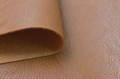 Wento Thick Faux Leather Fabric Soft Skin Grain PU Leather for Furniture Cover Reupholster Sofa Chairs Cushions Vinyl Upholstery (1 Yard, Camel Tan) - color: Camel Tan, size: 1 Yard (54" x 36")