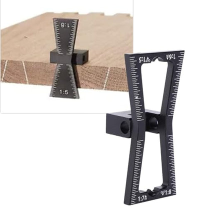 Alloy Dovetail Making Jig Dovetail Joint Scriber,1:5 1:6 1:7 1:8 Slopes Dual-Side Marking Gauge,Black Woodworking Tool for DIY Wooden Joints