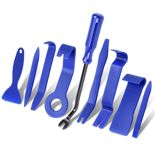 9 Pcs Trim Removal Tool, Plastic Pry Tool, Car Trim Removal Tool Kit, Auto Door Panel Removal Tools, Fastener Removal Kit, Automotive Interior Upholstery Dashboard Trim Tool